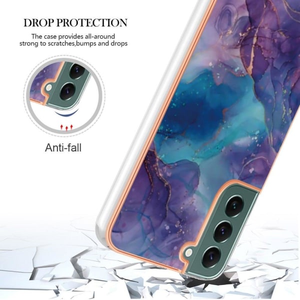 Marble Samsung Galaxy S22 Plus Suojakotelo - Violetti Purple