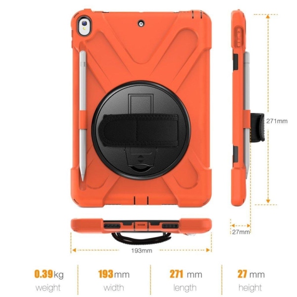 iPad Air (2019) X-formet dreje etui - Orange Orange