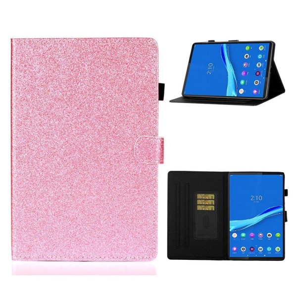 Lenovo Tab M10 FHD Plus flash powder theme leather case - Pink Pink