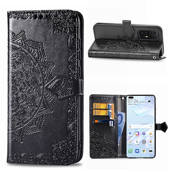 Mandala Huawei P40 Pro etui - Sort Black