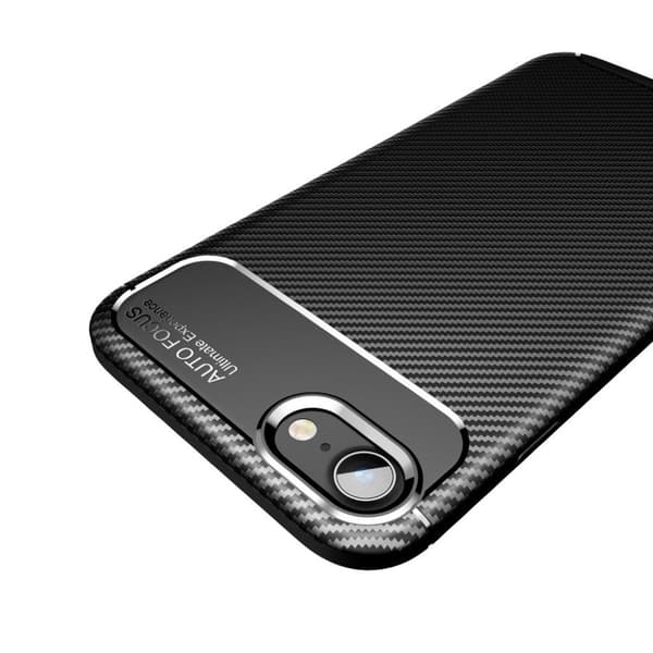 Carbon Shield iPhone SE 2020 etui - Sort Black