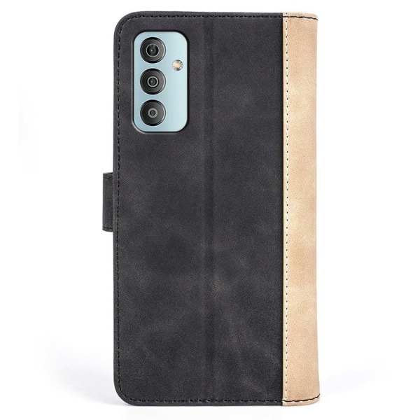 To Farvet Læder Flip Case til Samsung Galaxy M23 - Sort Black