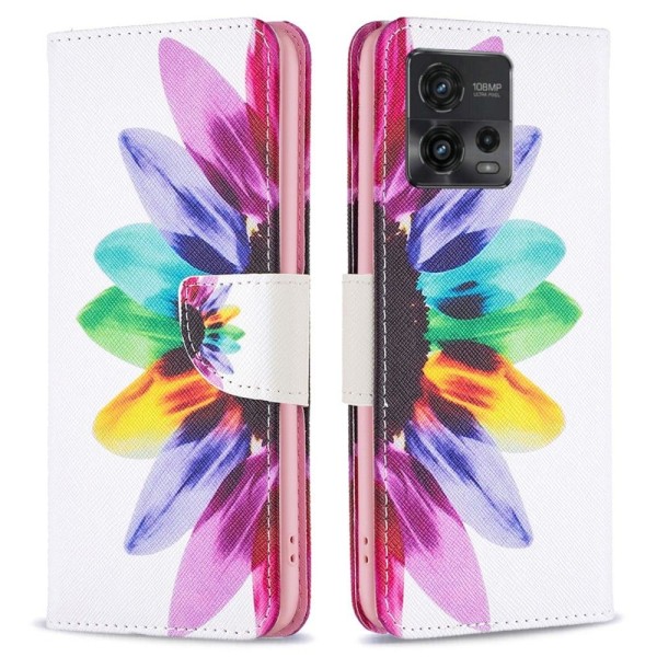 Wonderland Motorola Moto G72 Flip Etui - Solsikke Multicolor