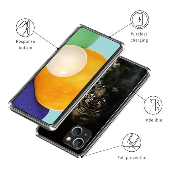 Deco iPhone 15 Plus kotelot - Tiikeri Brown