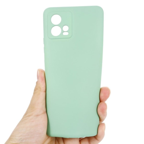 Matt Motorola Moto G72 skal av flytande silikon - Grön Grön