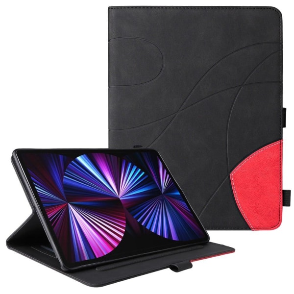 iPad Pro 12.9 (2021) / (2020) / (2018) KT dual color leather fli Black