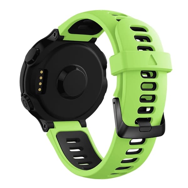 Silikoninen kellohihna mustalla soljella Garmin Forerunner -kelloon - Vihreä / Musta Green