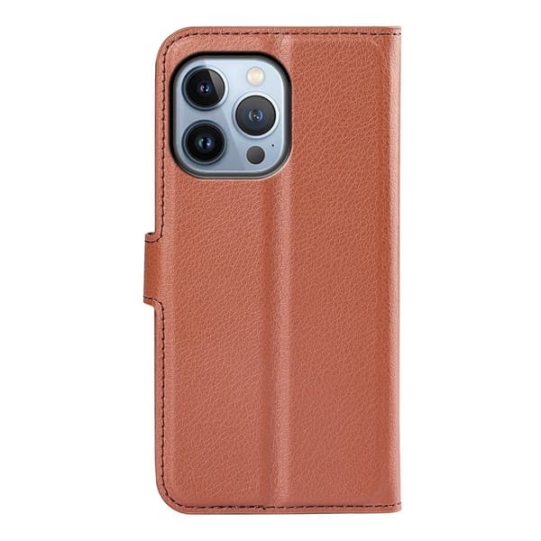 Classic iPhone 14 Pro flip etui - Brun Brown