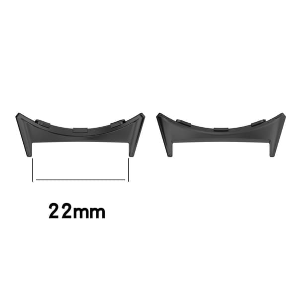 1 par armbåndskontakt for Google Pixel Watch 3 45 mm metalladapter 22 mm - Svart Black