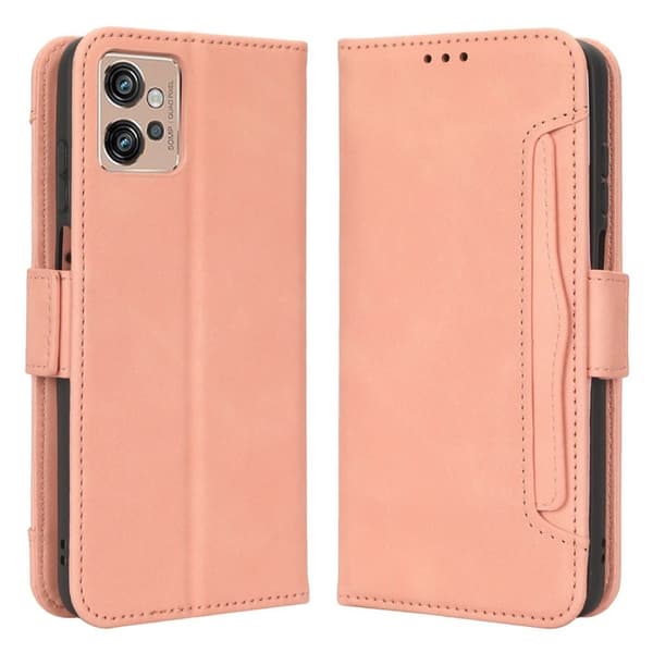 Modernt Motorola Moto G32 fodral med plånbok - Rosa Rosa