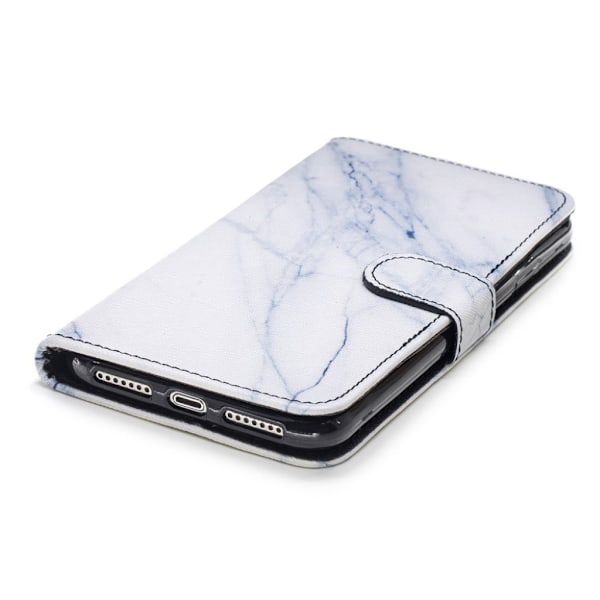 iPhone Xs Max Synteetti nahkainen kuviollinen taivutettava lompakko suojakotelo - Marmori Multicolor