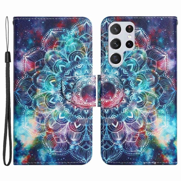 Wonderland Samsung Galaxy S23 Ultra Flip Etui - Starry Sky / Mandala Multicolor