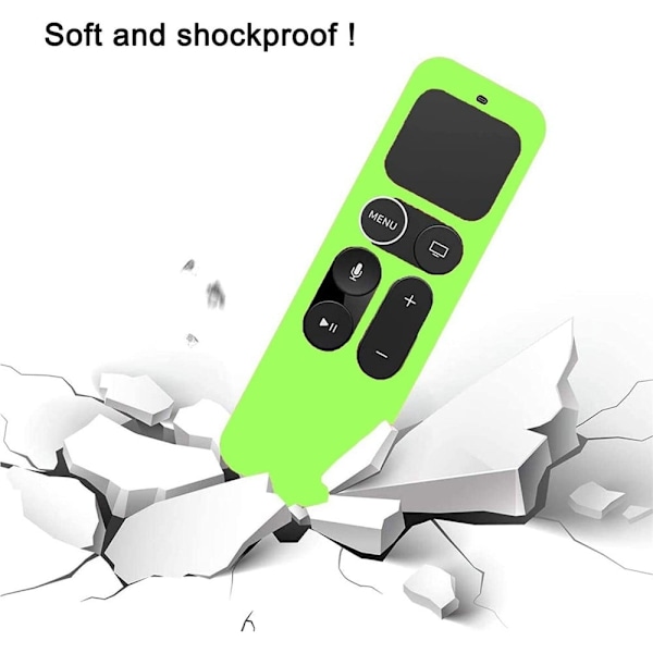 Apple TV 4K Y10 fjärrkontrollskydd i silikon - Lysande Grön Grön