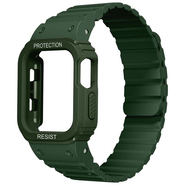 Apple Watch Ultra silikonihihna ja suojus - Vihreä Green