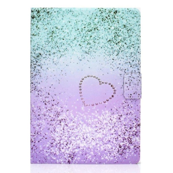 Lenovo Tab M10 pattern printing leather case - Glittery Element Lila