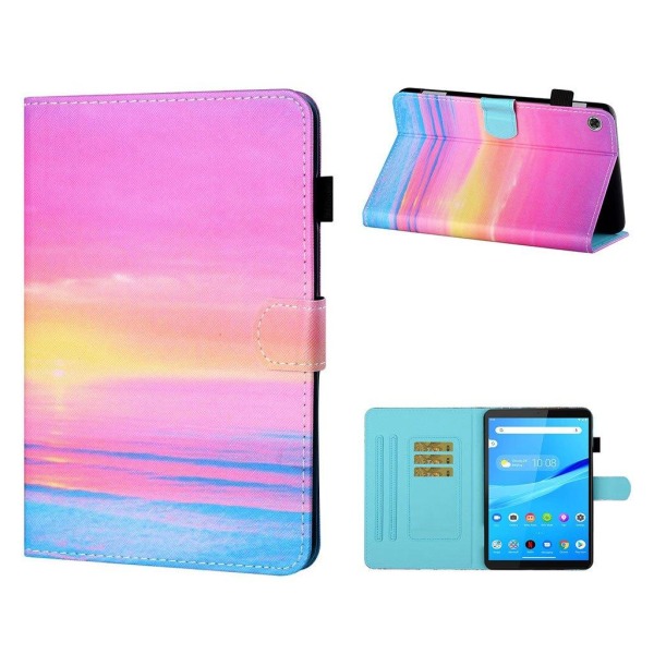 Lenovo Tab M10 FHD Plus cool pattern leather flip case - Sunset Multicolor
