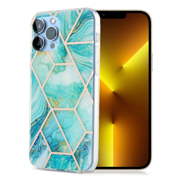 Marmormotiv iPhone 13 Pro Max skal - Blå Blå