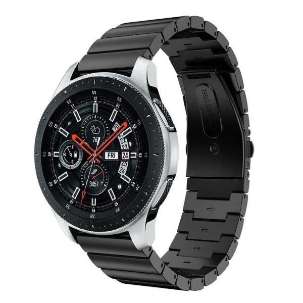 Samsung Galaxy Watch (46mm) ruostumaton teräs klassinen vaihto ranneke perhos soljella - Musta Black