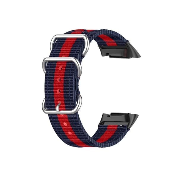 Fitbit Charge 5 klockarmband i elastisk nylon - Blå / Röd / Blå multifärg