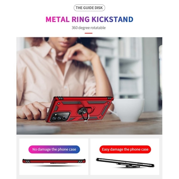 Bofink Combat Samsung Galaxy Note 20 kotelot - Punainen Red