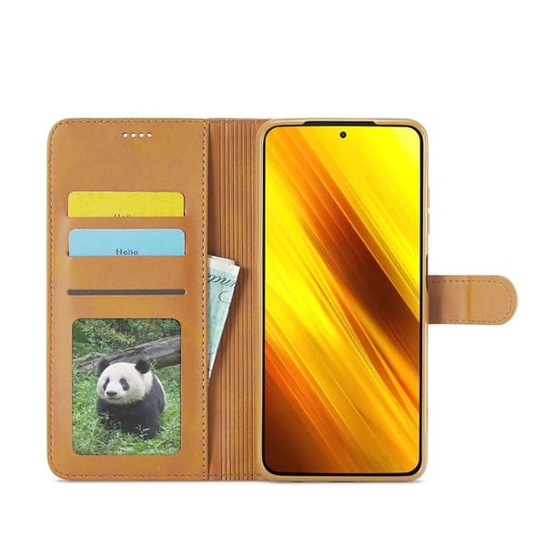 LC.Imeeke Xiaomi Poco X3 / X3 Nfc Flippetui - Brun Brown