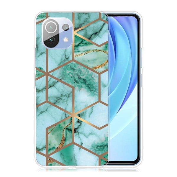 Marble Xiaomi Mi 11 Lite 5G / 11 Lite Suojakotelo - Emerald Cube Pattern Green