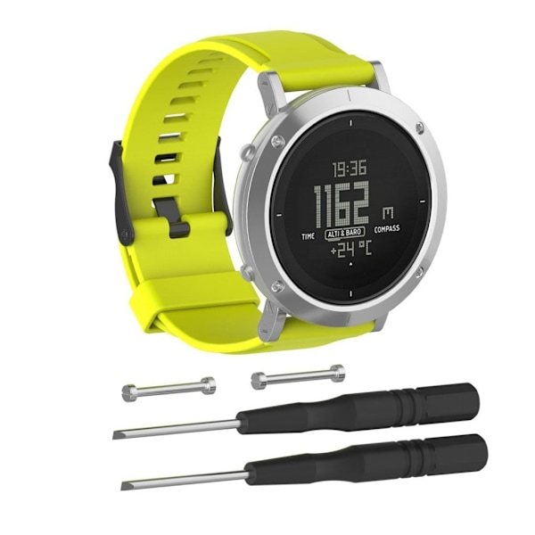 Suunto Essential Justerbart klockband - Gul Grön
