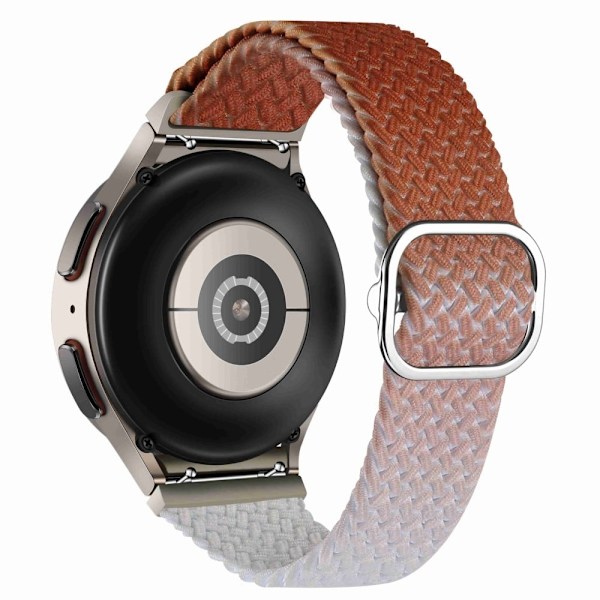 Samsung Galaxy Watch 5 / 5 Pro / 4 elastisk dobbeltfarvet nylon urrem - Brun / Beige Brown