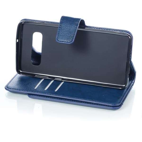 Crazy Horse Samsung Galaxy s10 Plus Skinnetui Med Deksel - Blå Blue
