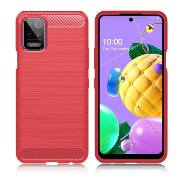 Carbon Flex case - LG K52 - Red Red