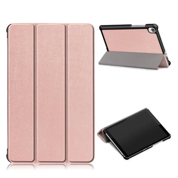 Lenovo Tab M8 Litchi Lær Flippetui - Rose Gull Pink