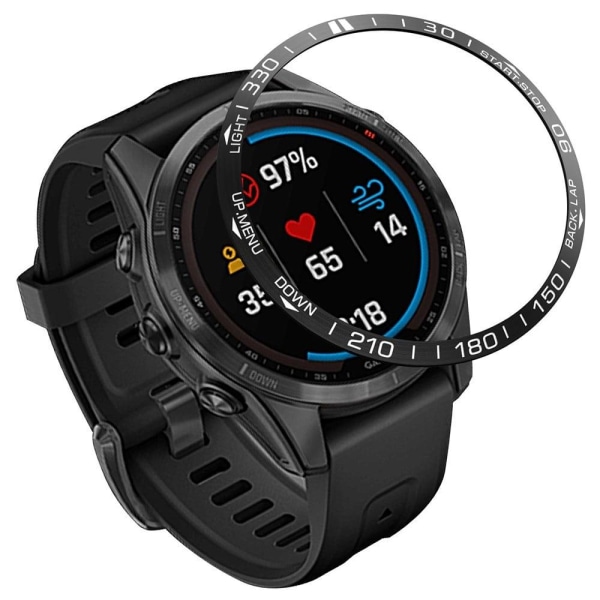 Garmin Fenix 7S metallring - Svart Svart