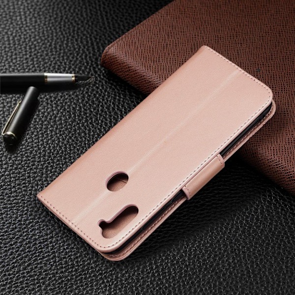 Butterfly läder Samsung Galaxy A11 / Samsung Galaxy M11 fodral - Rosa Rosa