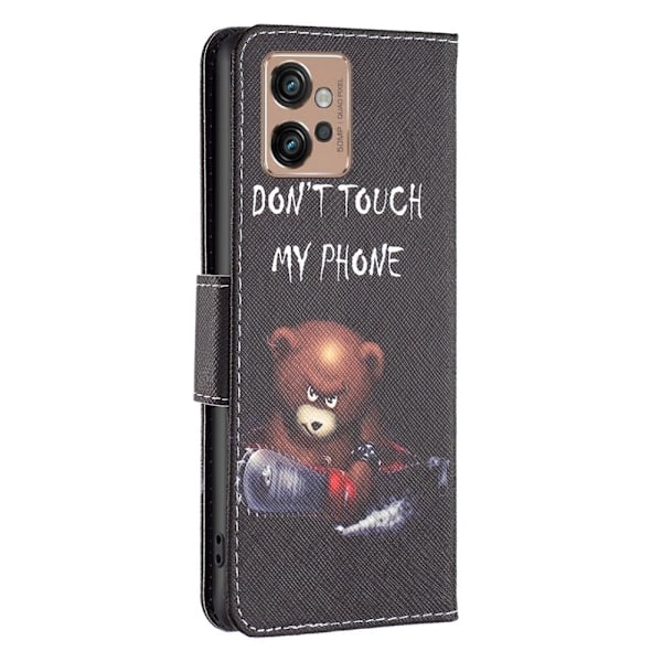 Wonderland Motorola Moto G32 Läppäkotelo - Bear Black