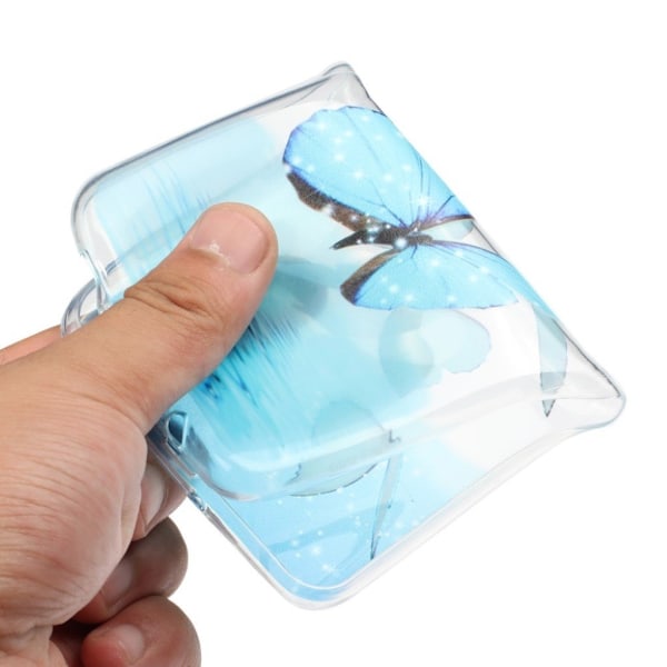Butterfly läder Samsung Galaxy M20 fodral - Genomskinlig Transparent