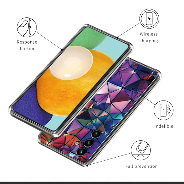 Deco Samsung Galaxy A54 Suojakotelo - Triangle Multicolor