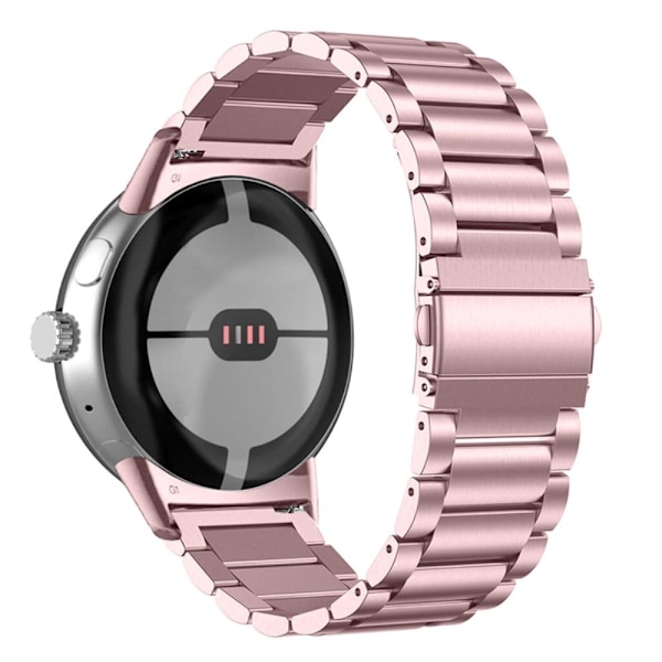 Google Pixel Watch elegant klockarmband i 316 rostfritt stål - Rosa Ros Rosa