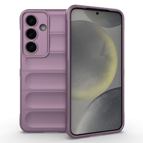 Blødt grebsformet Samsung Galaxy S25 cover - Lyselilla Purple