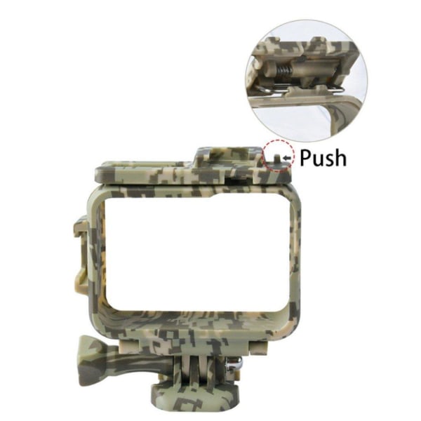 GoPro Hero 9 protective frame with dual shoe ports - Camouflage Brun
