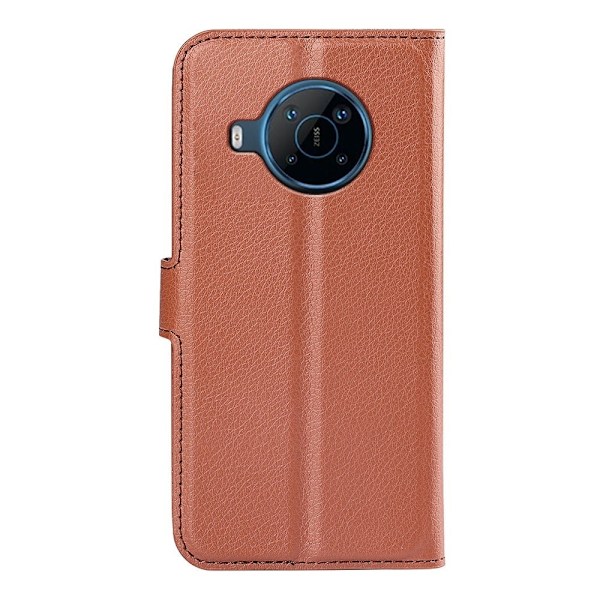 Klassisk Motorola Moto E30 flip etui - Brun Brown