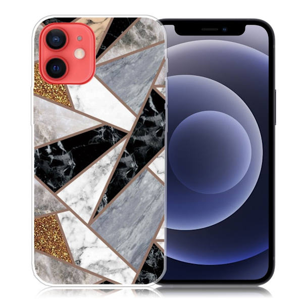 Marble design iPhone 12 Mini cover - Fragment Af Marmorfarver Multicolor