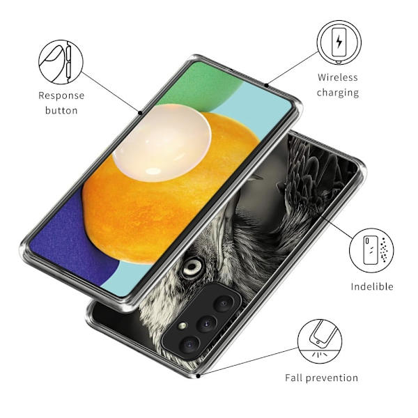 Deco Samsung Galaxy A15 cover - Style K Silver grey