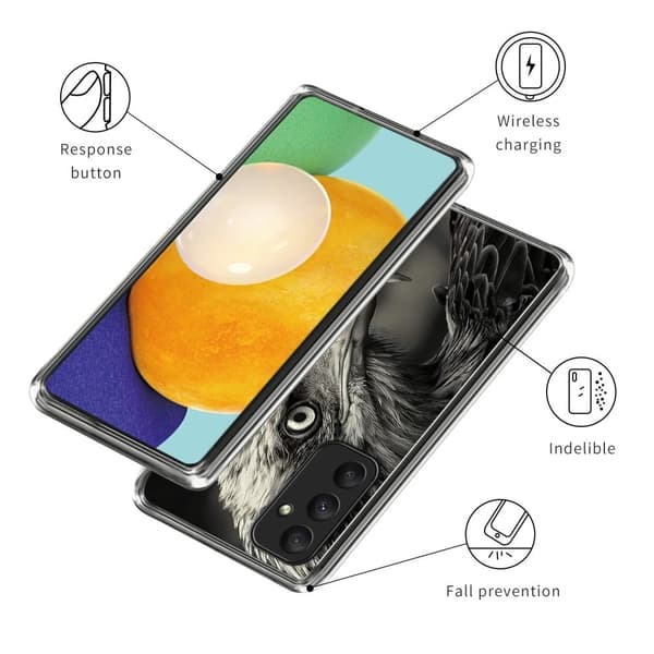 Deco Samsung Galaxy A15 deksel - Style K Silver grey