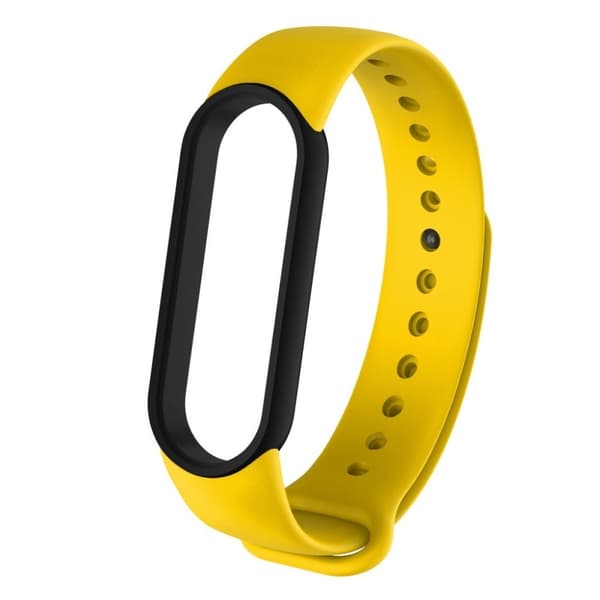 Xiaomi Mi Band 5 bi-color style watch band - Black / Yellow Gul