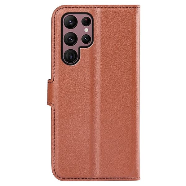 Classic Samsung Galaxy S23 Ultra Flippetui - Brun Brown