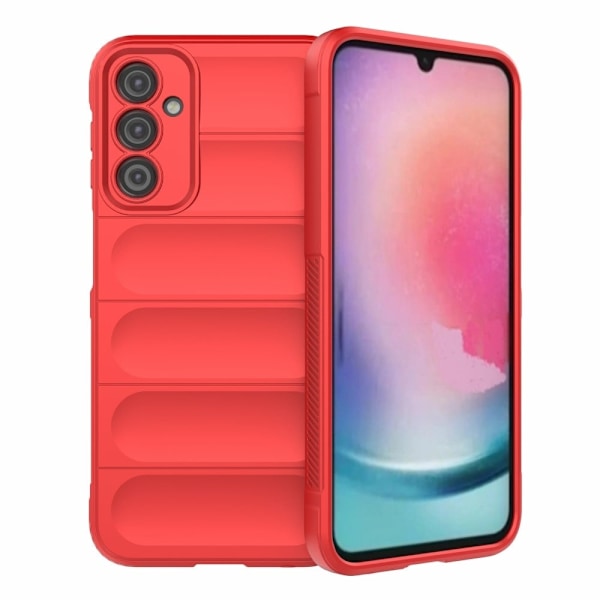 Blødt grebsformet cover til Samsung Galaxy A24 4G - Rød Red