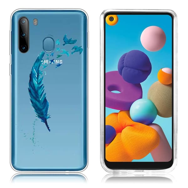 Deco Samsung Galaxy A21 deksel - Fjær Blue