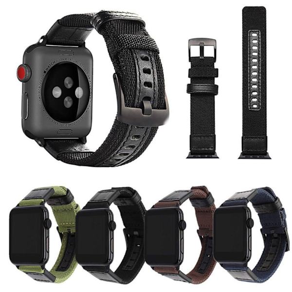Apple Watch (45 mm) stilfuld urrem i nylon - Blå Blue