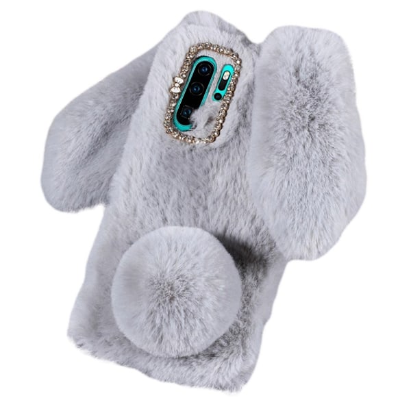 Fluffy Rabbit Huawei P30 Pro skal - Silver/Grå Silvergrå