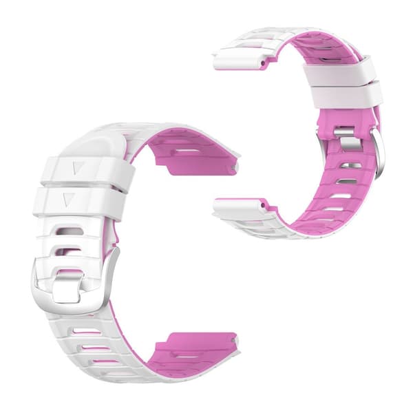 Garmin Forerunner 920XT two-tone silicone watch band - White / Pink multifärg